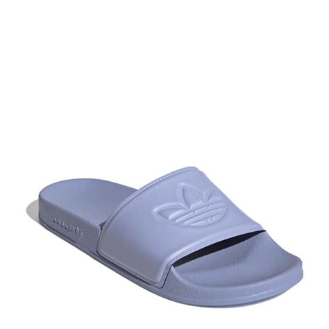 adidas badslippers paars|Adidas 3 strips sandalen.